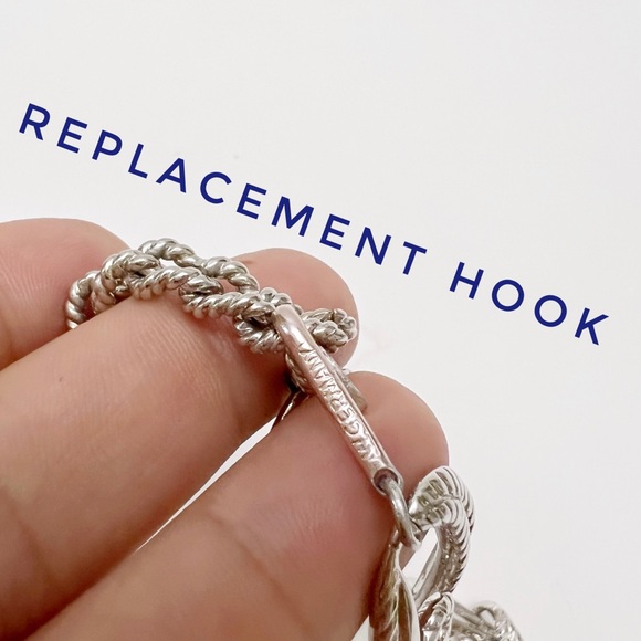 VTG Trifari Signed Silvertone Abstract Wave Twisted Rope Loop Collar Necklace - Picture 7 of 7